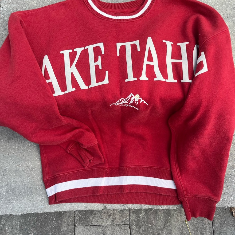 Abercrombie & Fitch Red Sweatshirt